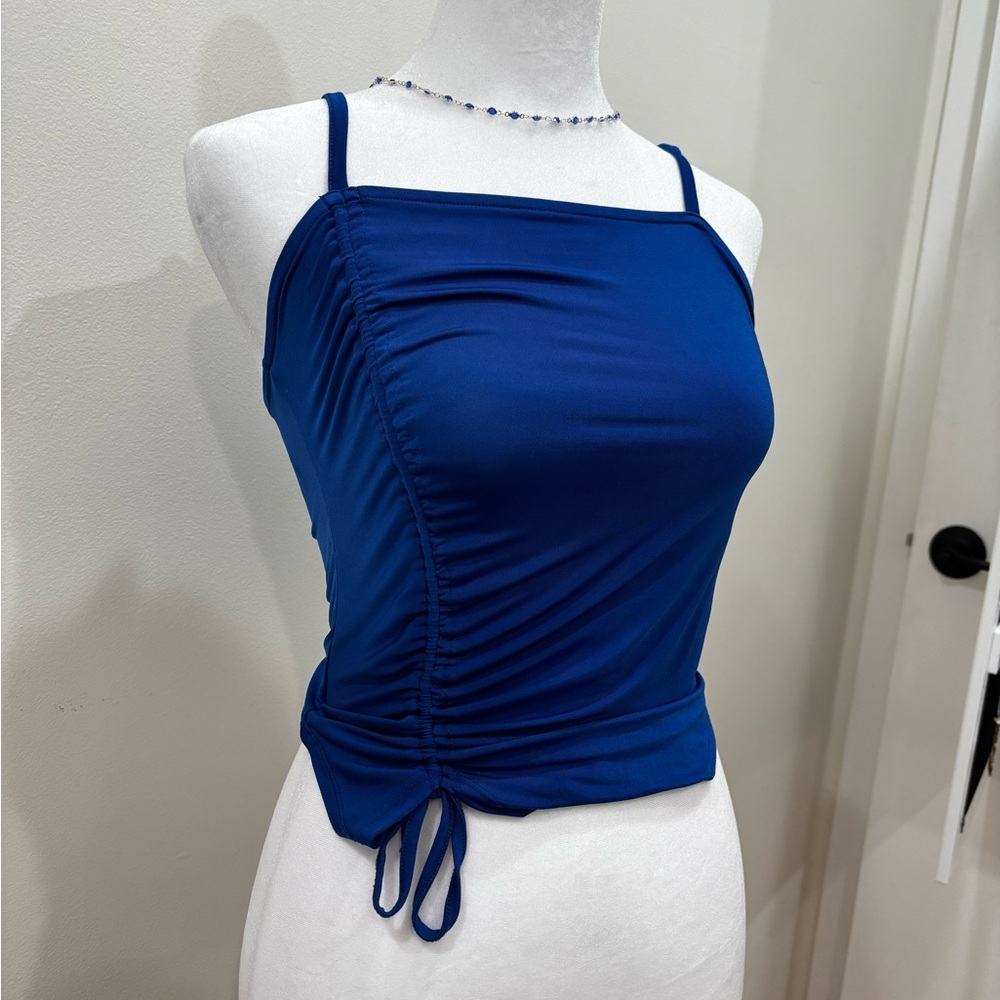 Urban Outfitters Royal Blue Ruched Tank Top